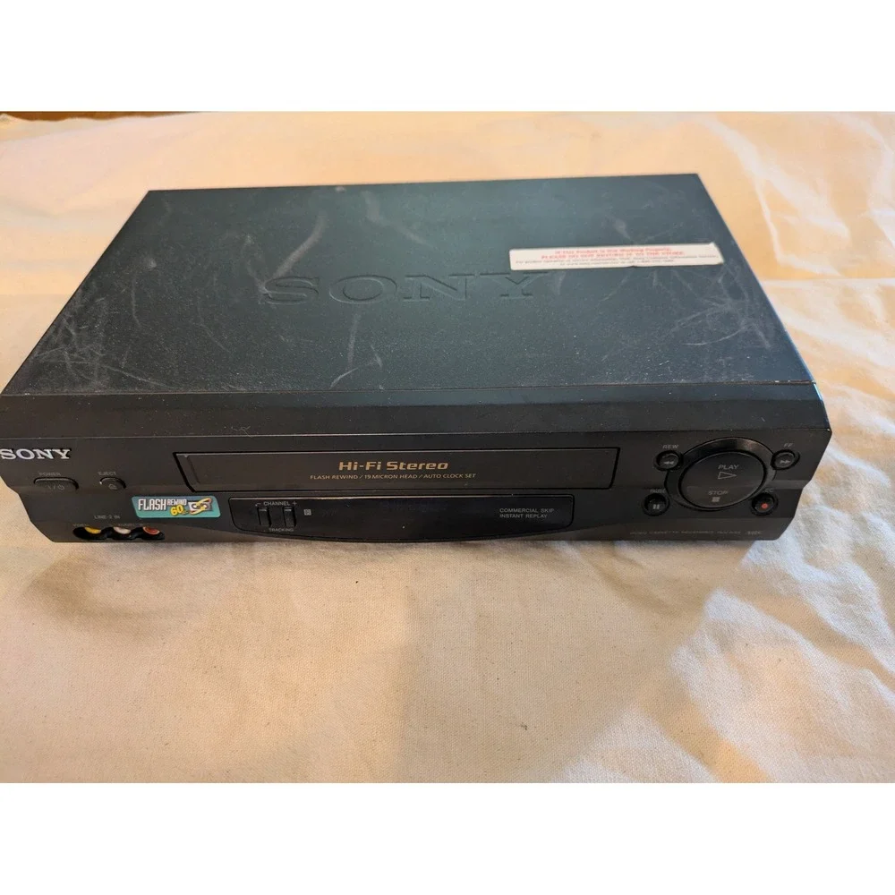 Sony SLV-N55 Hi-Fi Stereo VHS VCR Player 4-Head Black Working NO Remote